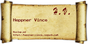 Heppner Vince névjegykártya